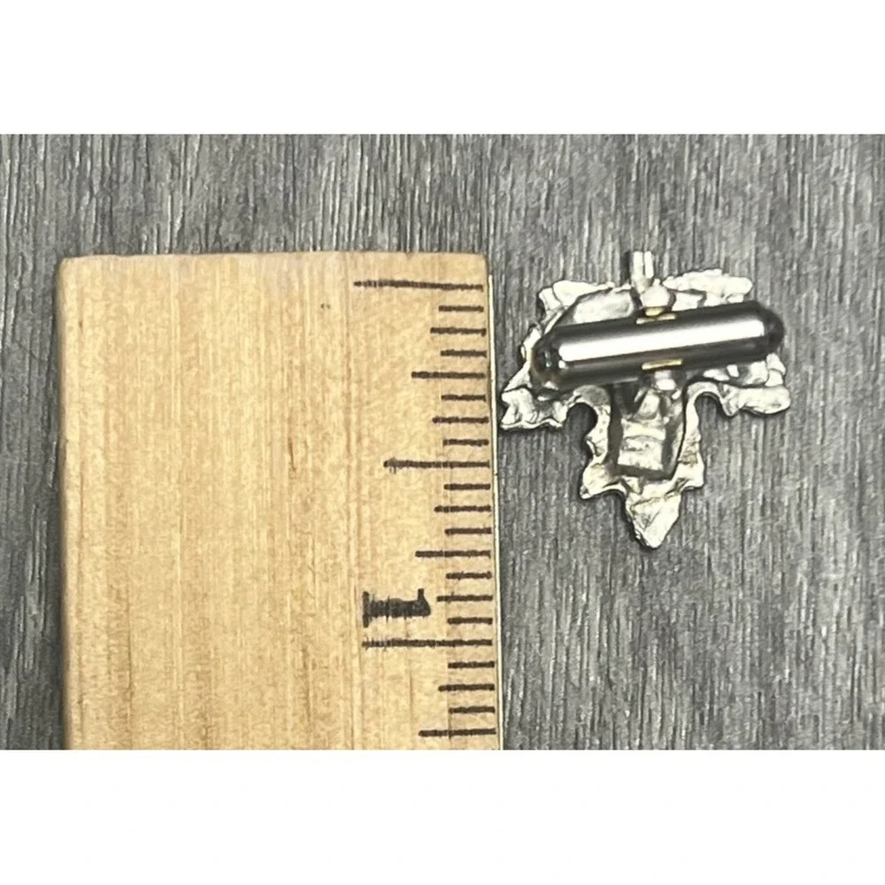 Maple Leaf Cufflinks Men Silver Tone Canadian Formal Dress Shirt Jewelry